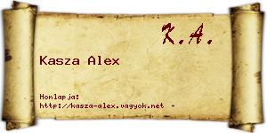 Kasza Alex névjegykártya