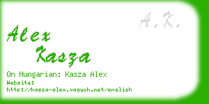 alex kasza business card